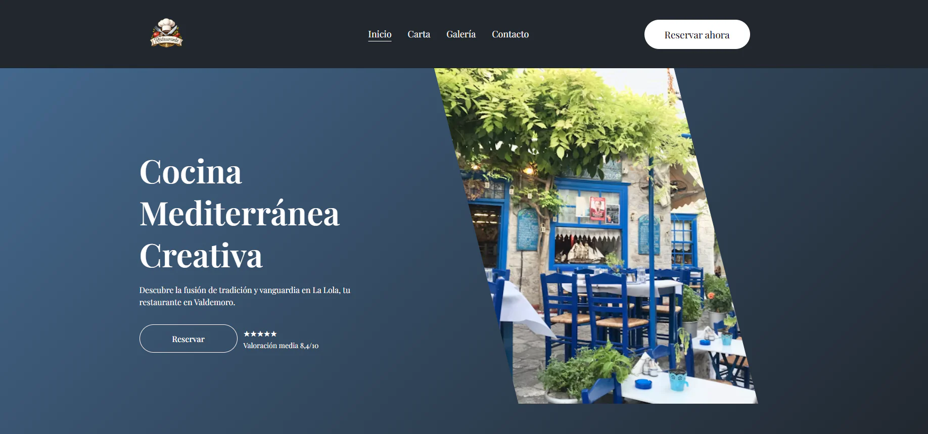 Web de restaurante conectada con carta y reservas